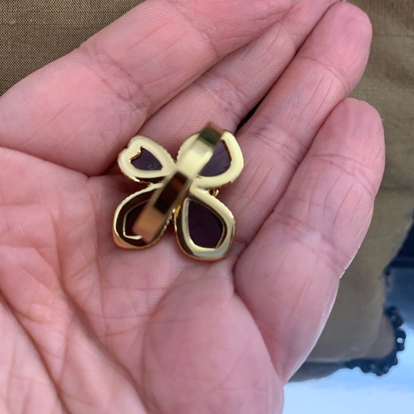 **FINAL $ DROP** Park Lane “Wisteria” Gold and Purple Floral Ring Sz 7 - Picture 2 of 7
